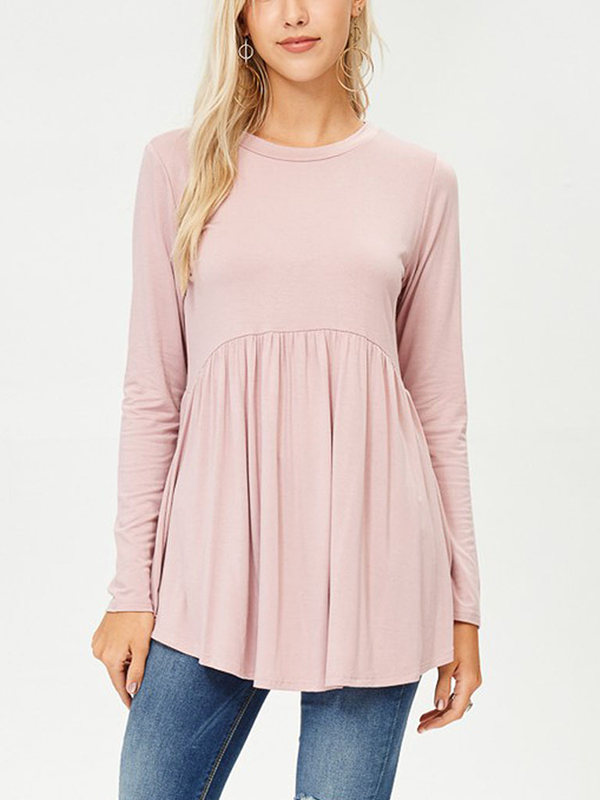 Outlet Cheap Solid Rushed Loose Pullover Blouse