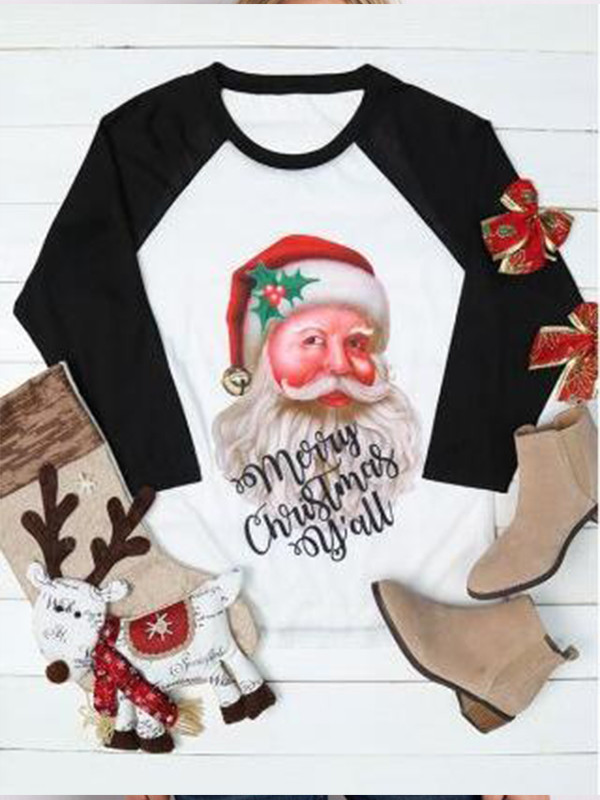 Oversize Santa Claus Patchwork Shirt