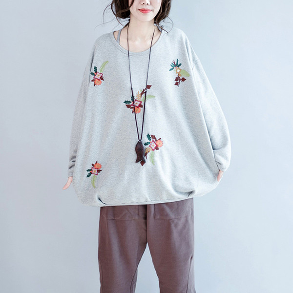 Embroidery Casual Women Oversize T Shirt Design