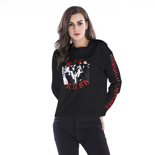 Personality Print O Neck Casual Sweatshirt