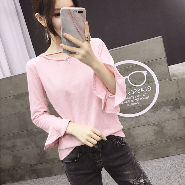 Hot Sale Flare Sleeve Regular Fit T-shirt